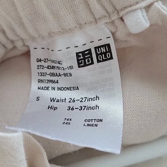 Uniqlo Cotton-Linen Relaxed Shorts Beige XS - Picture 8 of 8